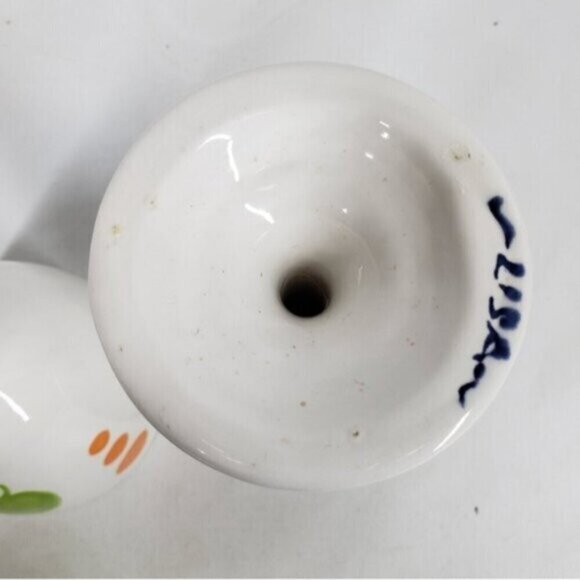 Hand Painted Ceramic Wine Glasses Goblets 12 oz White Glazed Botanical S… - Picture 9 of 13